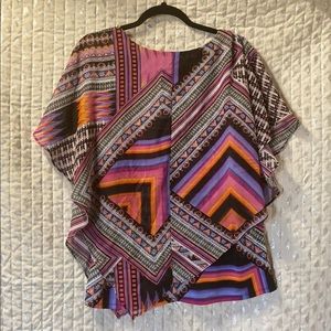 Colorful flowy blouse